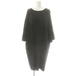 コクーンワンピース ウール 36 黒 ブラック /SS OS