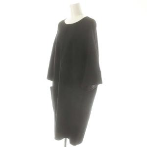 Drawer コクーンワンピース ウール 36 黒 ブラック /SS OS