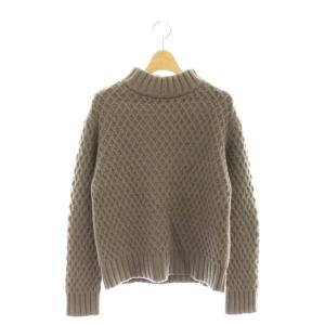 ウール カシミヤ混 ハイネックプルオーバーニット セーター 長袖 1 モカ /HK OS