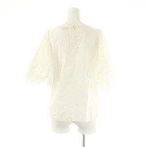 Drawer コットン ダブルラッフルスリーブ ブラウス 36 白 ホワイト /SS OS