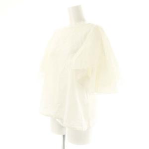 Drawer コットン ダブルラッフルスリーブ ブラウス 36 白 ホワイト /SS OS