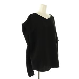 ENFOLD 変形アシンメトリーブラウス 38 ブラック /ES OS