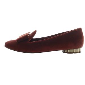 Salvatore Ferragamo ベロア ヴァラリボン パンプス 6D エンジ /SR17