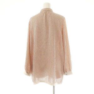 Pierre Cardin 総柄 ボウタイ ブラウス M マルチカラー /SS OS