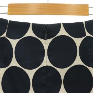 ANAYI ビックドットジャガードフレア スカート 36 紺 白 /CX OS