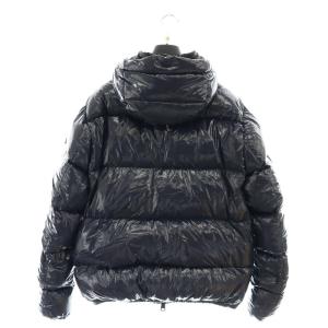 HERNO gloss hooded bomber jacket 52 ネイビー