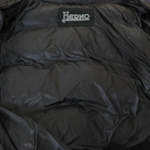 HERNO gloss hooded bomber jacket 52 ネイビー