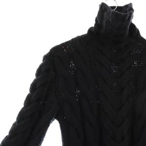 RALPH LAUREN HAND KNIT ケーブル編みタートルネックニット セーター S ネイビー /MY OS