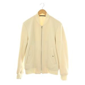 ウールジップジャケットジップアップブルゾン L アイボリー /MY OS