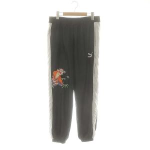 75周年記念モデル トラックパンツ ジャージ 刺繍 L 黒 マルチカラー /MI OS