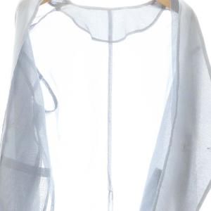 COLLAGE GALLARDAGALANTE S collage 24SS シアーリネンライクダブルジャケット ノーカラー F ライトブルー /HK