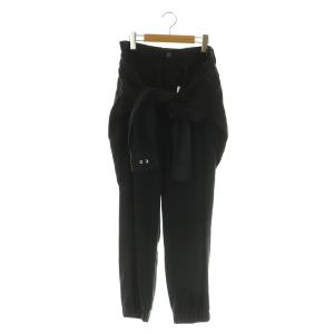 MIHARA YASUHIRO レイヤードデザインパンツ テーパード 変形 46 ブラック /MY OS