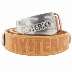 コンチョバックルベルト レザー ロゴ 茶 ブラウン シルバーカラー /GV