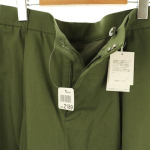 Lois CRAYON プリーツデザインパンツ ワイド M カーキ /AT OS