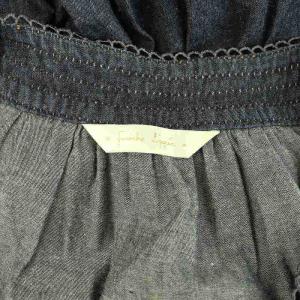 franche lippée ショートスリーブ フロントボタン デニム ワンピース 膝丈 半袖 ピンタック M ネイビー /MY OS