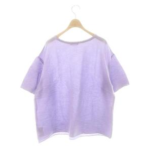 plantation YOORYUU ブラウス 七分袖 プルオーバー コットン M ラベンダー /NR OS