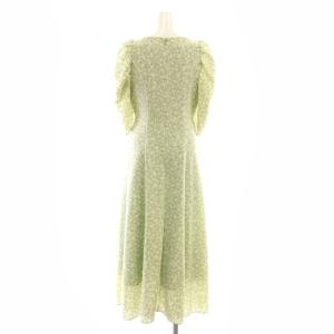 SNIDEL 23SS Sustainaバリエプリントワンピ ワンピース ロング 1 白 ホワイト 緑 グリーン /SS