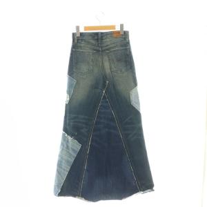 DENIM & SUPPLY RALPH LAUREN パッチワークデニムロングスカート ダメージ加工 24 マルチカラー /DO OS SH