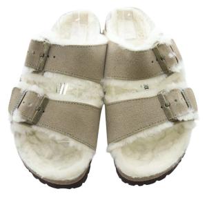 BIRKENSTOCK Arizona Shearling サンダル 24cm グレージュ /SR9 SH