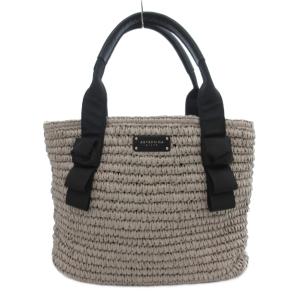 ミスト ペーパーバッグ 編み込み ロゴ グレー /JS SH