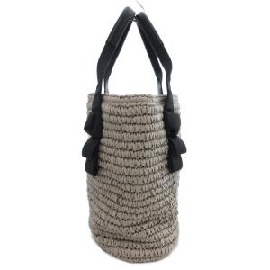 ANTEPRIMA ミスト ペーパーバッグ 編み込み ロゴ グレー /JS SH