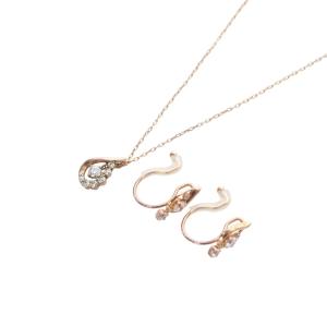 ピンクゴールド ネックレス イヤリング オルゴール K10 ピンクゴールド /SR36