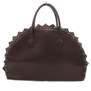 Vivienne Westwood ハンドバッグ スカラップ レザー ブラウン