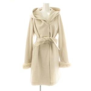 バイレッセパッセ ウール ロングコート フード 36 アイボリー /ES OS