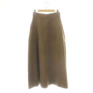 DOME LINE SKIRT スカート フレア ロング 1 ブラウン /DF OS
