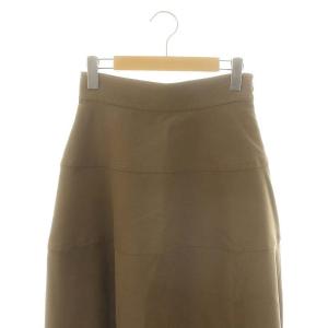 CLANE DOME LINE SKIRT スカート フレア ロング 1 ブラウン /DF OS