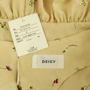 deicy フラワープリントブラウス スクエアネック 五分袖 パフスリーブ F ベージュ /MY OS