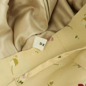 deicy フラワープリントスカート ロング スリット フリル 1 ベージュ /MY OS