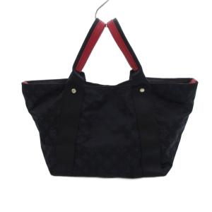 russet 美品 手提げトート ハンドバッグ モノグラム 総柄 黒系 /UO
