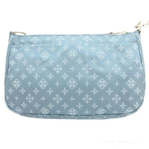 russet 美品 ショルダーバッグ モノグラム 総柄 ブルーグレー系 /UO