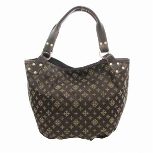 russet 美品 トートバッグ 総柄 ナイロン 茶 ブラウン /HO
