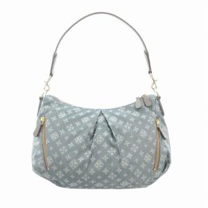 russet 美品 2WAY ハンドバッグ ショルダー 総柄 ナイロン 青 ブルー グレー /HO