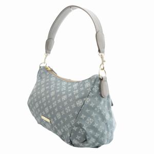 russet 美品 2WAY ハンドバッグ ショルダー 総柄 ナイロン 青 ブルー グレー /HO