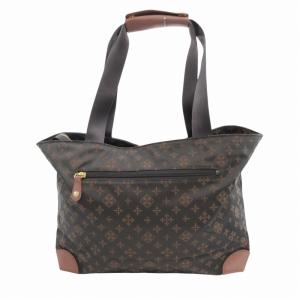 美品 トートバッグ 総柄 ナイロン グレー ピンク /HO