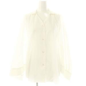 スキッパー ケープ風 ブラウス 白 /MI OS