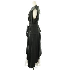 dazzlin 24AW アシメプリーツトレンチワンピース ベルト付き M グレー /MI OS