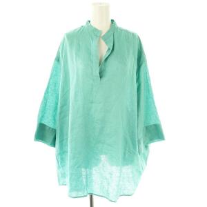 ソフトリネンスキッパーシャツ 長袖 F ターコイズ /HK OS