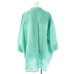 MILA OWEN MILAOWEN ソフトリネンスキッパーシャツ 長袖 F ターコイズ /HK OS