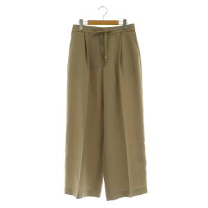24AW ツイステッドダブルクロスワイドストレート パンツ ワイド イージー ハイウエスト 40 ベージュ