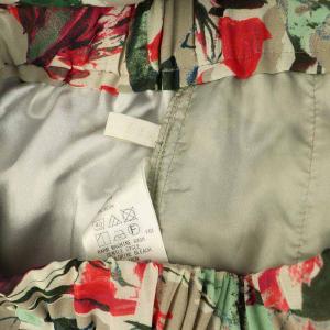 自由区 24SS フラワー柄スカート ロング フレア 38 グレー /MY OS