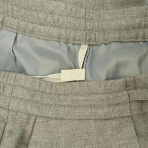 自由区 23AW ウールサキソニーワイド パンツ ハイウエスト 38 グレー /MY OS