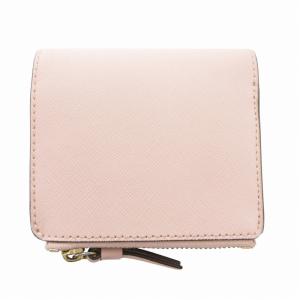 TORY BURCH 二つ折り財布 ウォレット レザー TTロゴ パッチ ピンク /HO