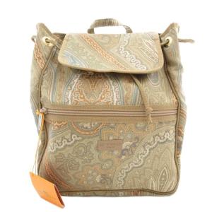 SATO タグ付き リュックサック デイパック ペイズリー柄 ベージュ /AE
