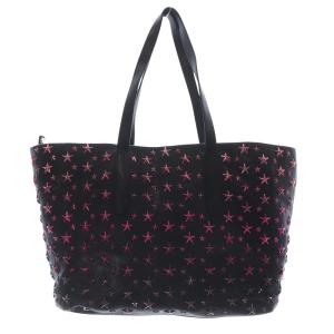 SOFIA/M スタースタッズ レザートートバッグ ブラック パープル