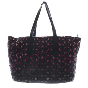 JIMMY CHOO SOFIA/M スタースタッズ レザートートバッグ ブラック パープル