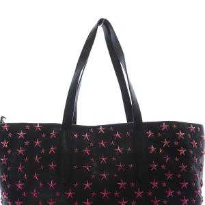 JIMMY CHOO SOFIA/M スタースタッズ レザートートバッグ ブラック パープル